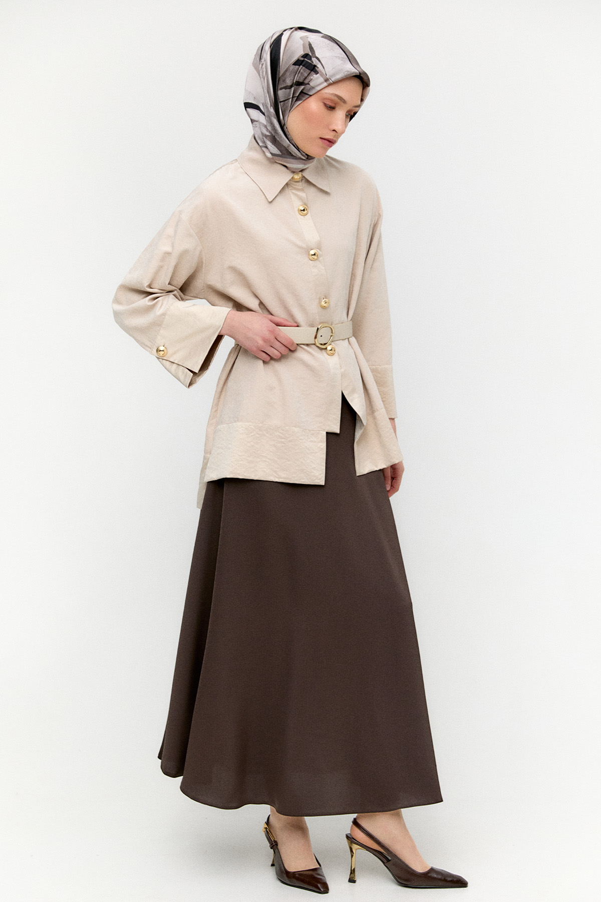 Lyocell Oversize Tunik, Tesettür Giyim