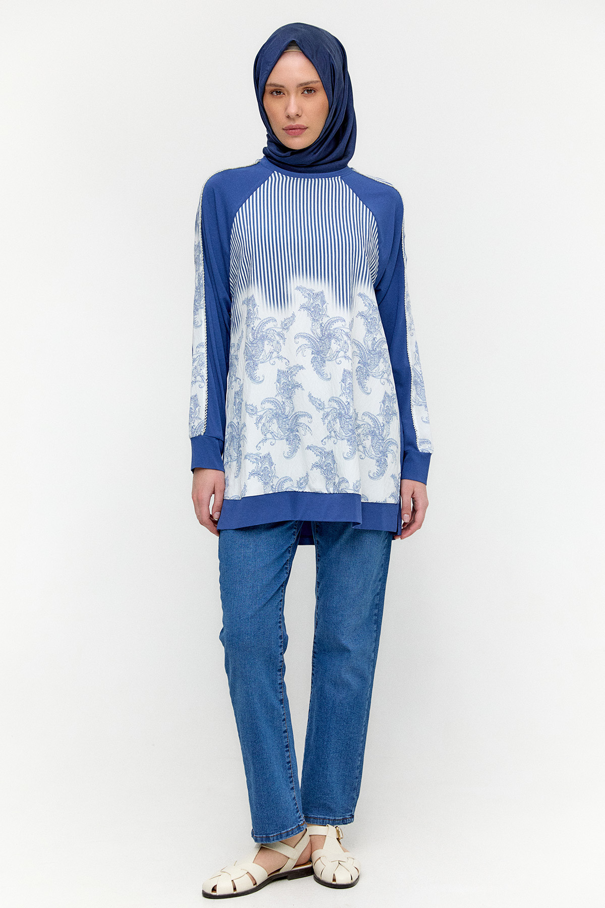 Desenli Reglan Tunik, Tesettür Giyim