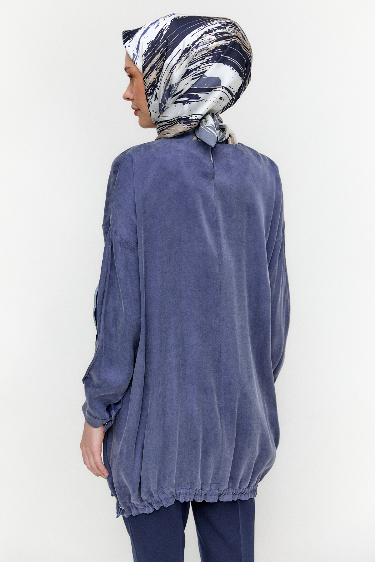 Yaprak Aplikeli Cupra Tunik, Tesettür Giyim