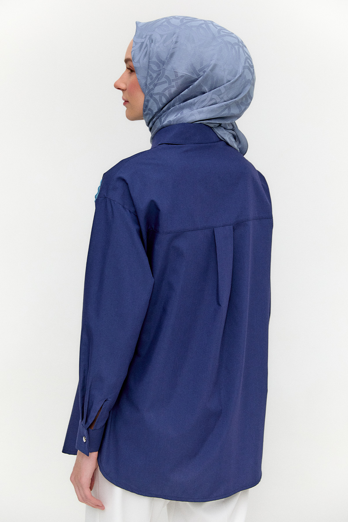 Organze Çiçekli Pamuk Tunik, Tesettür Giyim