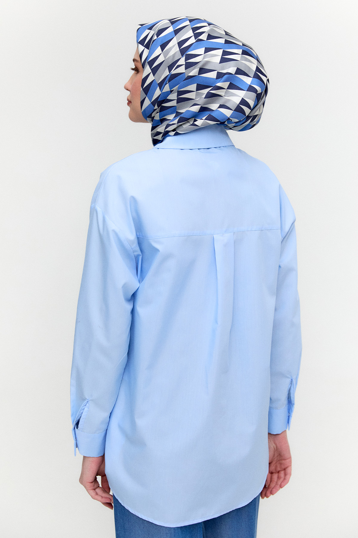 Organze Çiçekli Pamuk Tunik, Tesettür Giyim