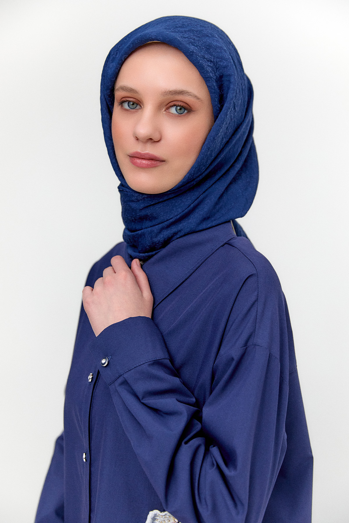 Organze Çiçekli Pamuk Tunik, Tesettür Giyim
