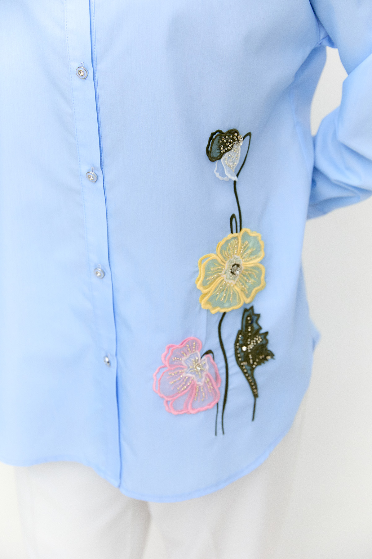 Organze Çiçekli Pamuk Tunik, Tesettür Giyim