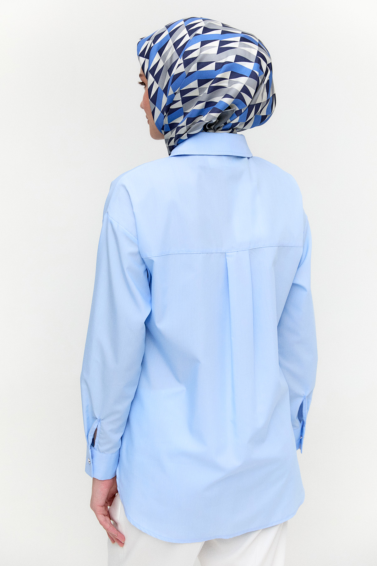 Organze Çiçekli Pamuk Tunik, Tesettür Giyim