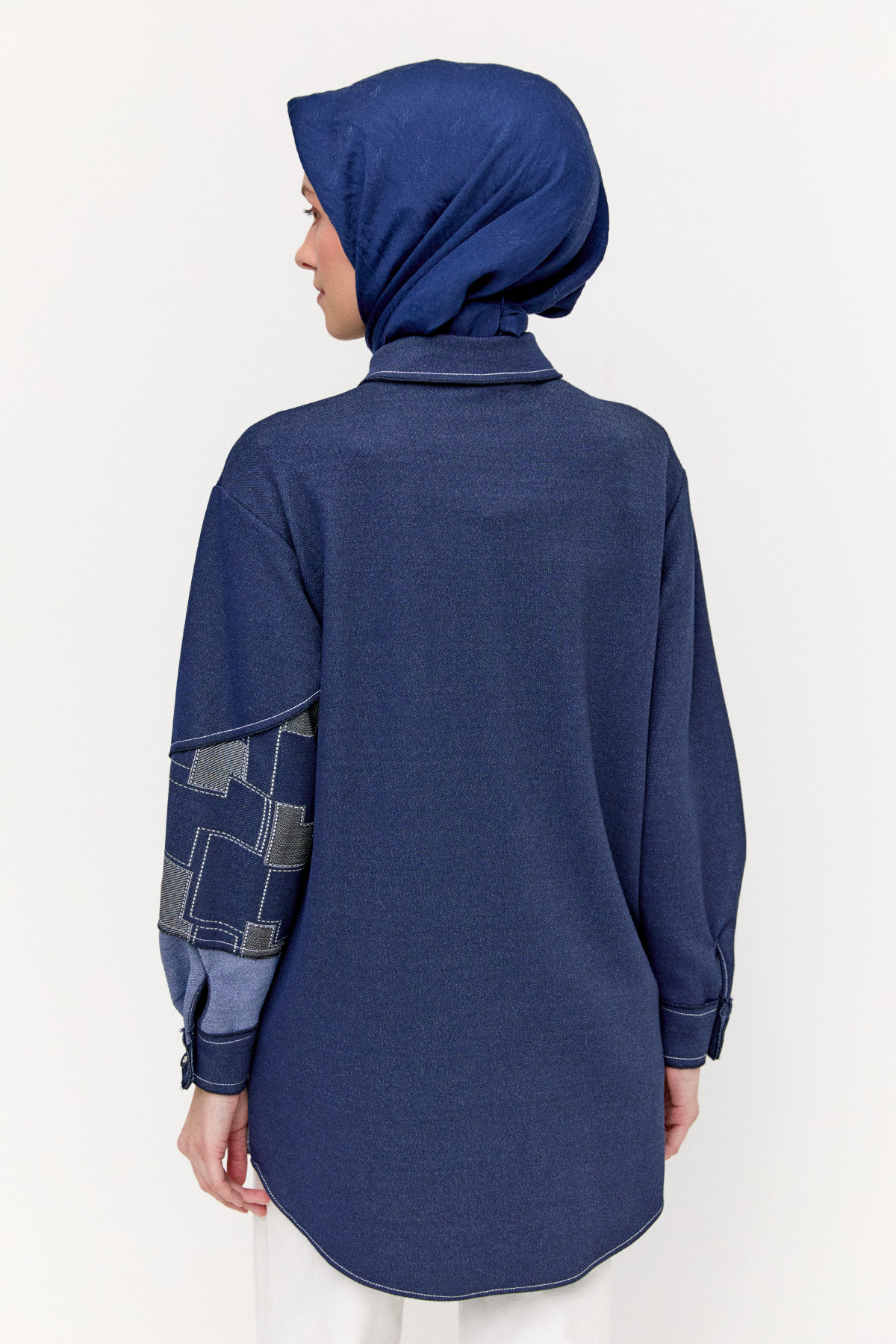 Parçalı Desenli Tunik, Tesettür Giyim