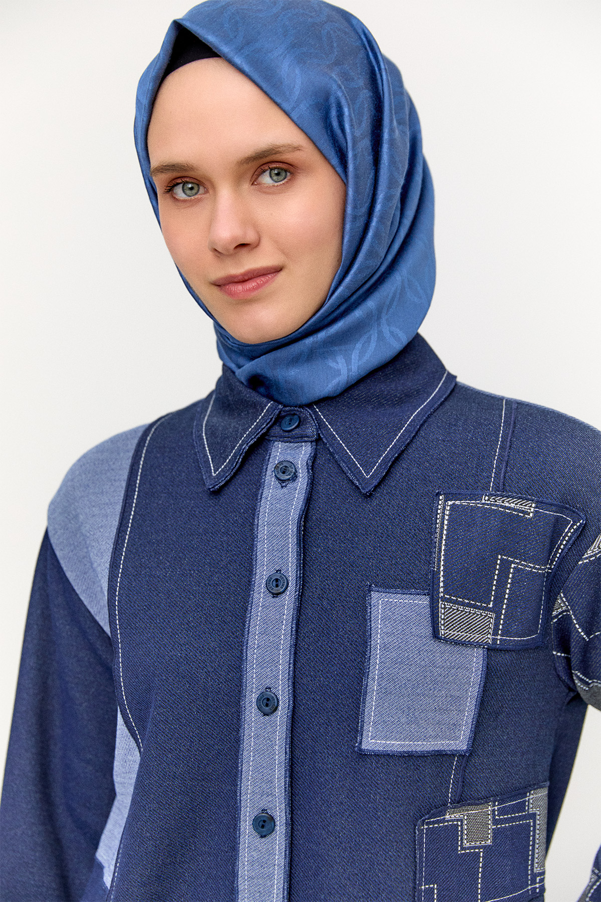 Blok Desenli Tunik, Tesettür Giyim