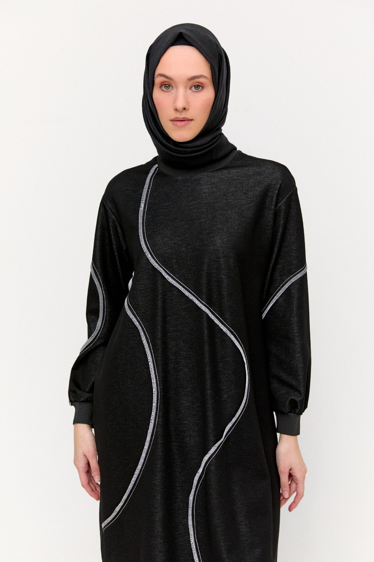 Dikiş Detaylı Spor Tunik, Tesettür Giyim