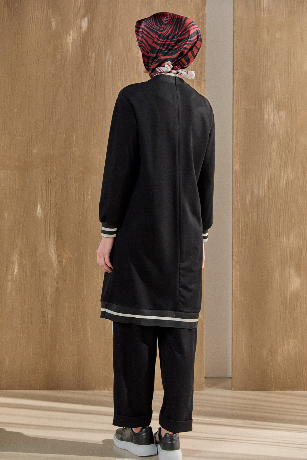 Ribanalı Cepli Spor Tunik, Tesettür Giyim