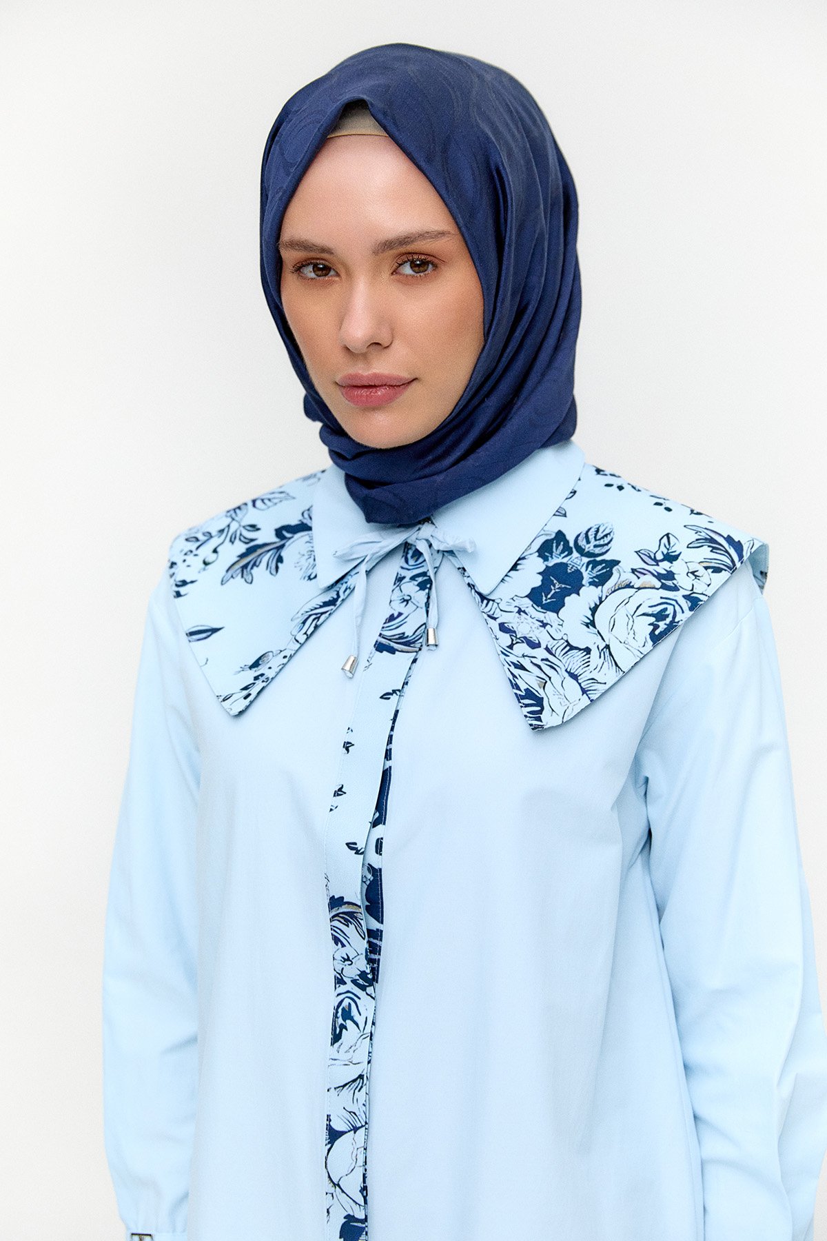 Seyyar Yakalı Pamuklu Tunik, Tesettür Giyim