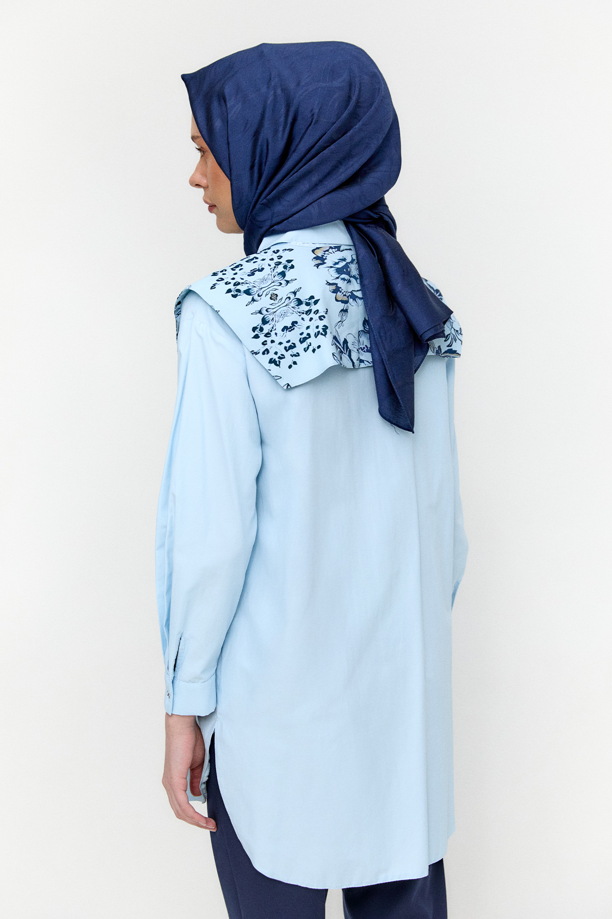 Seyyar Yakalı Pamuklu Tunik, Tesettür Giyim