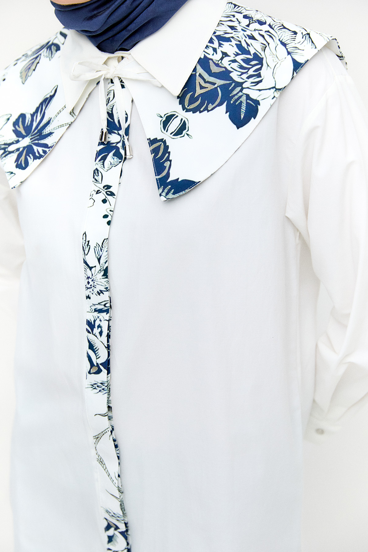 Seyyar Yakalı Pamuklu Tunik, Tesettür Giyim