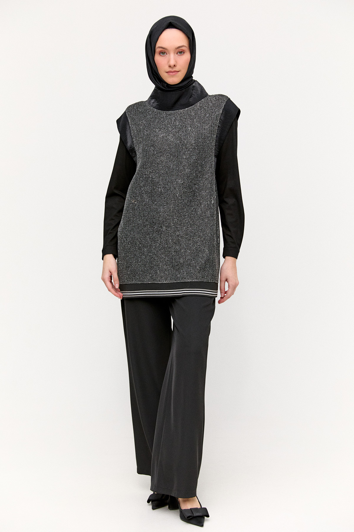 File Süveterli İkili Tunik, Tesettür Giyim