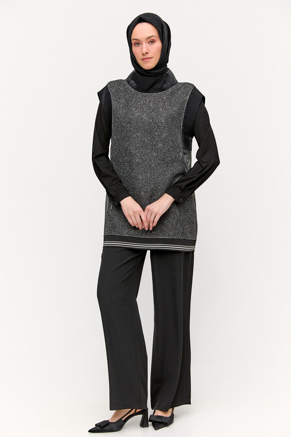 File Süveterli İkili Tunik, Tesettür Giyim