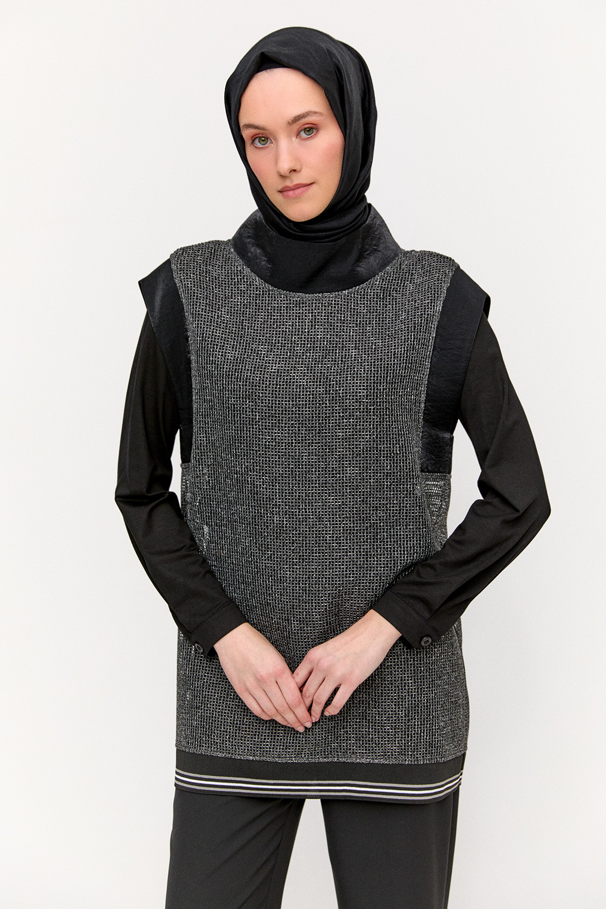 File Süveterli İkili Tunik, Tesettür Giyim