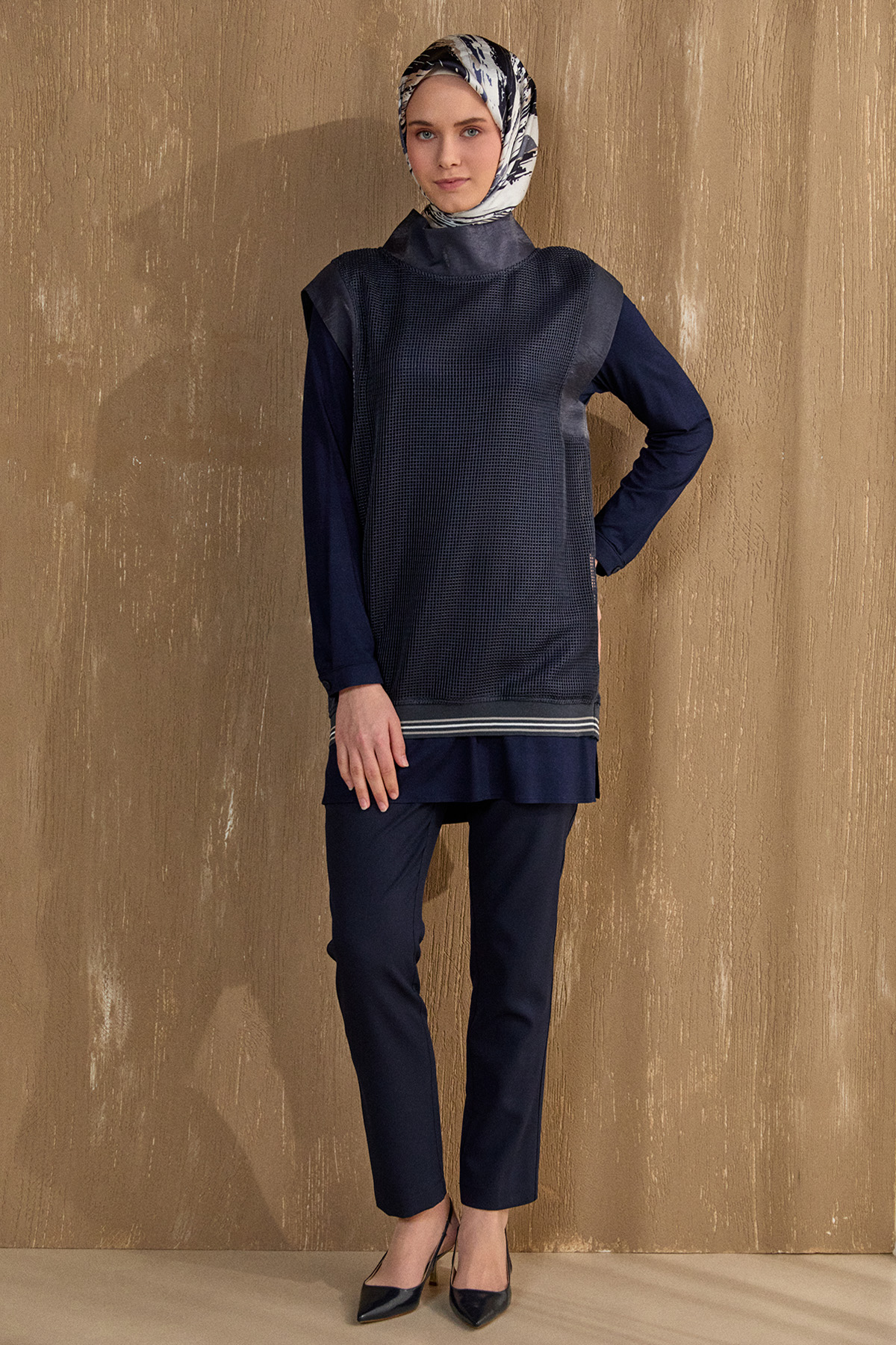 File Süveterli İkili Tunik, Tesettür Giyim