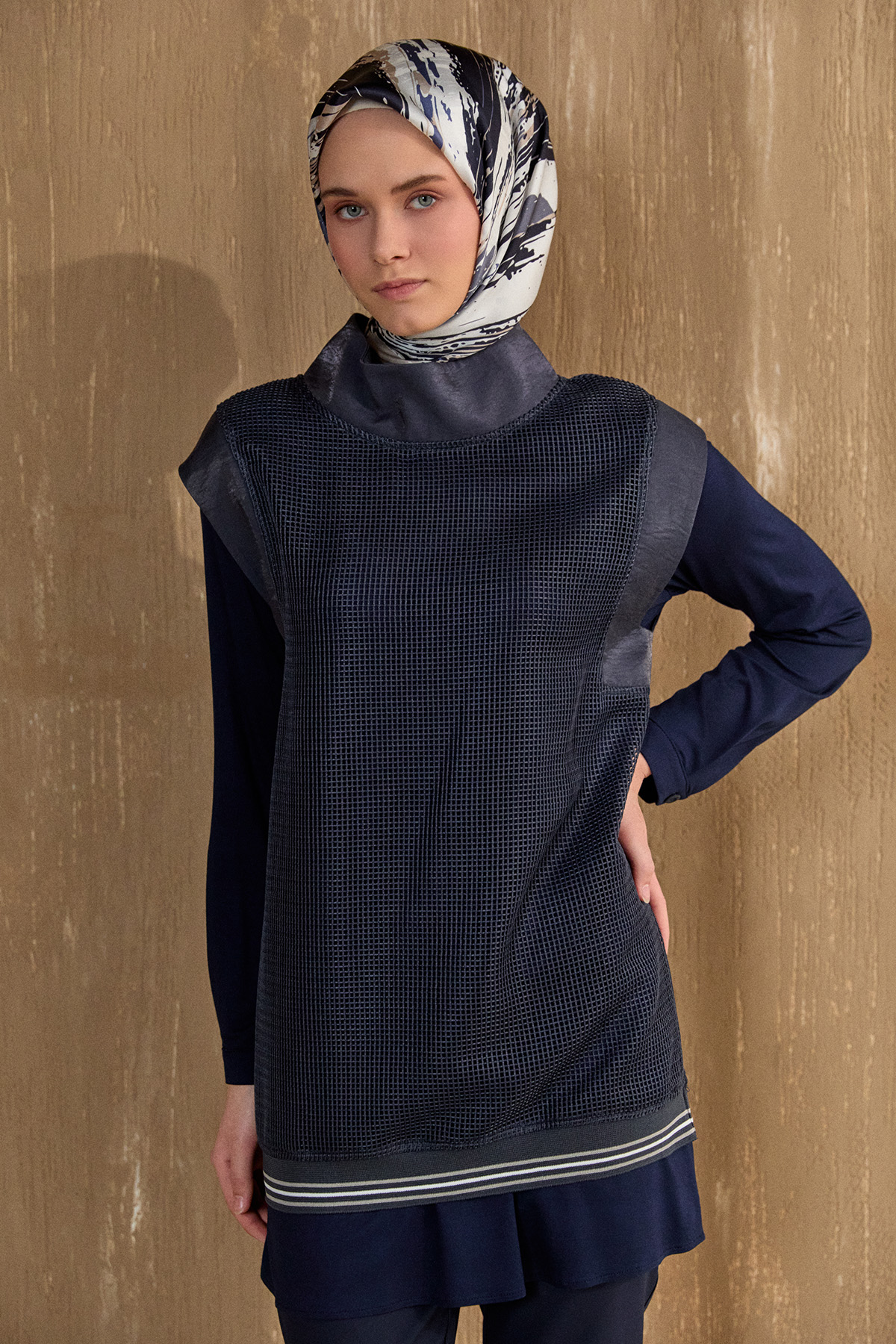 File Süveterli İkili Tunik, Tesettür Giyim