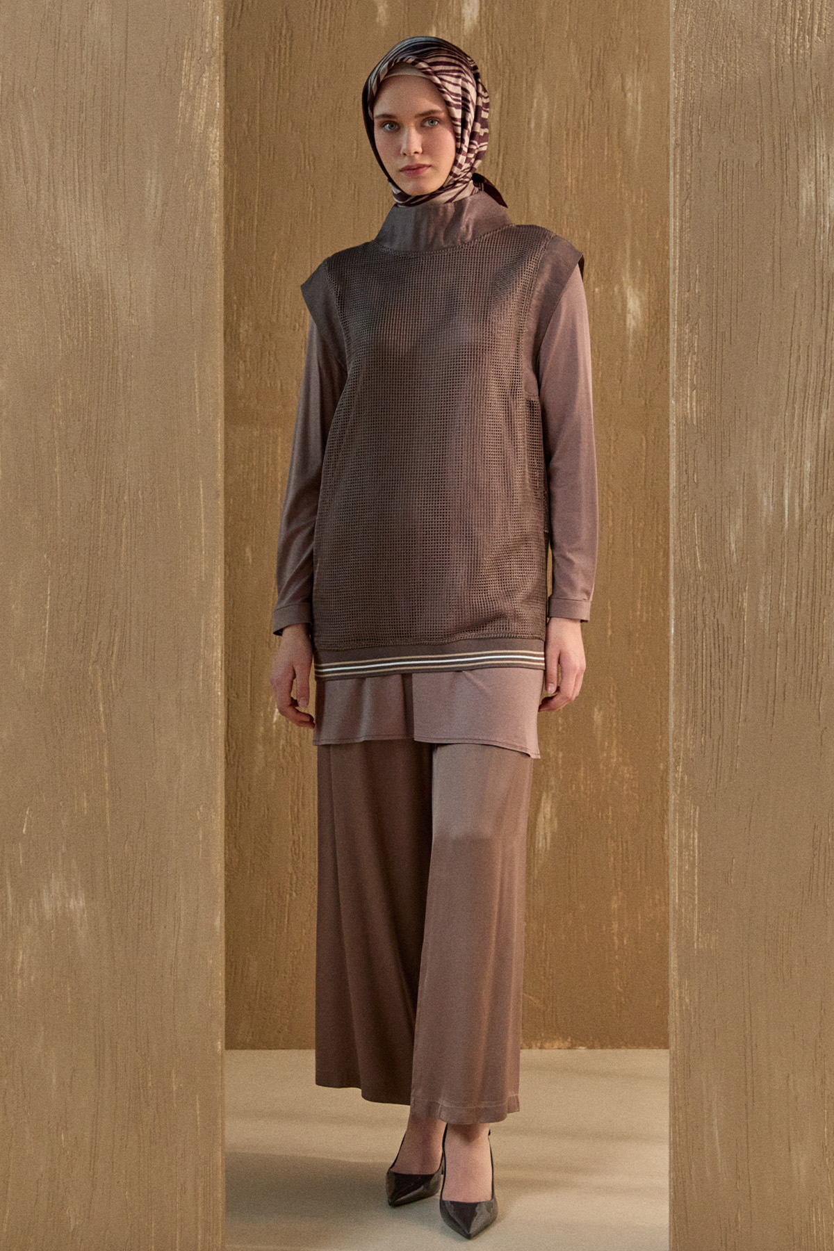 File Süveterli İkili Tunik, Tesettür Giyim