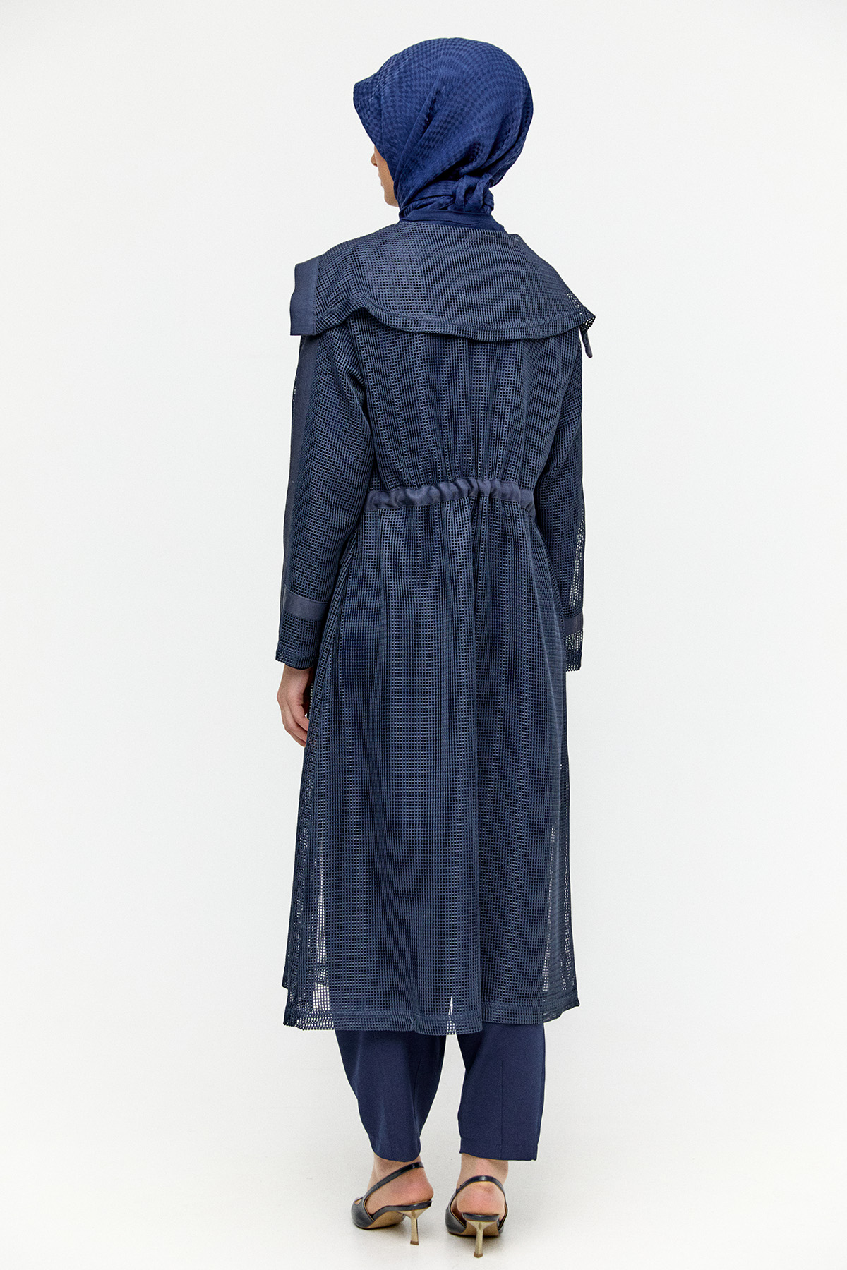 Fileli Geniş Yaka Twinset, Tesettür Giyim