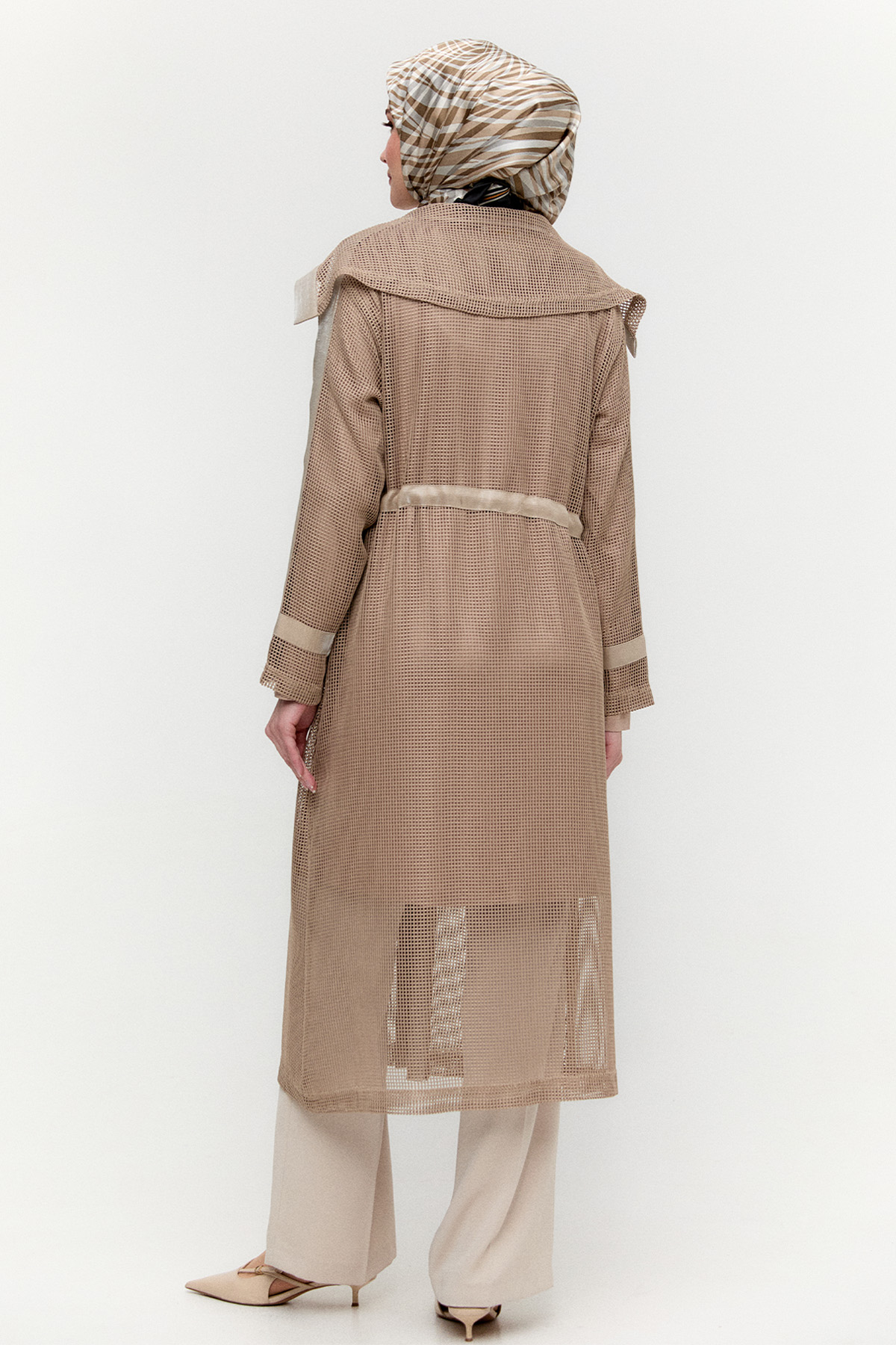 Fileli Geniş Yaka Twinset, Tesettür Giyim