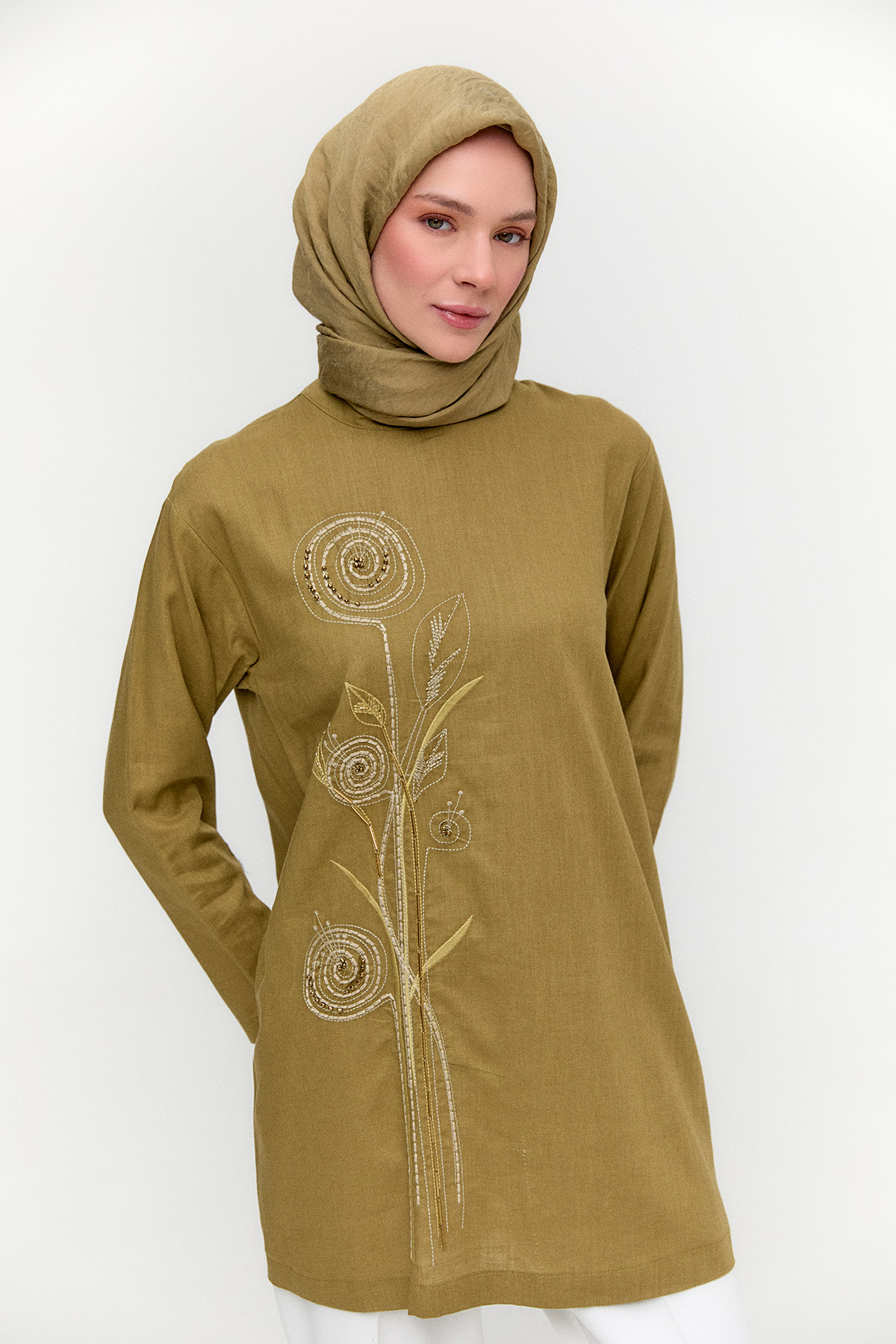 Doğal Kumaşlı Tunik, Tesettür Giyim