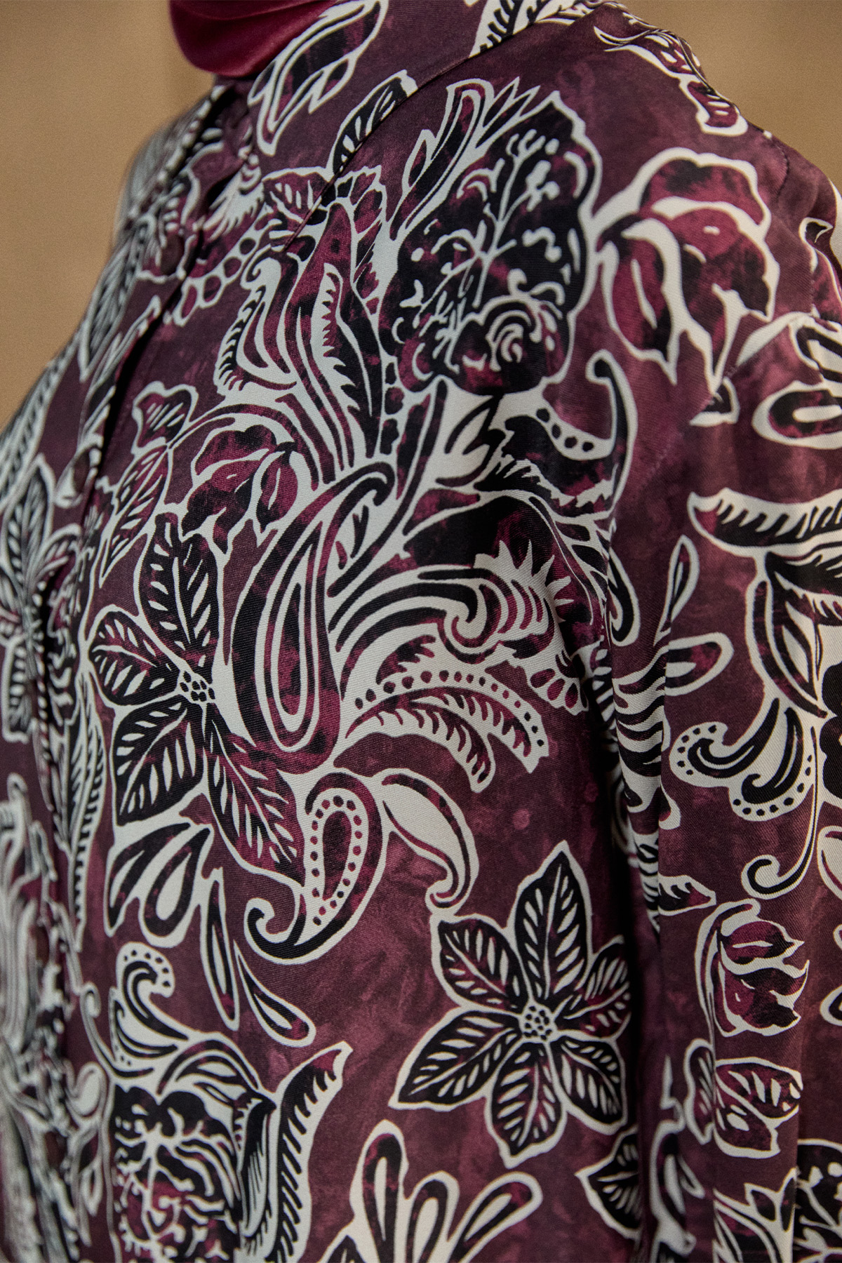 Çiçek Desenli Düğmeli Tunik, Tesettür Giyim