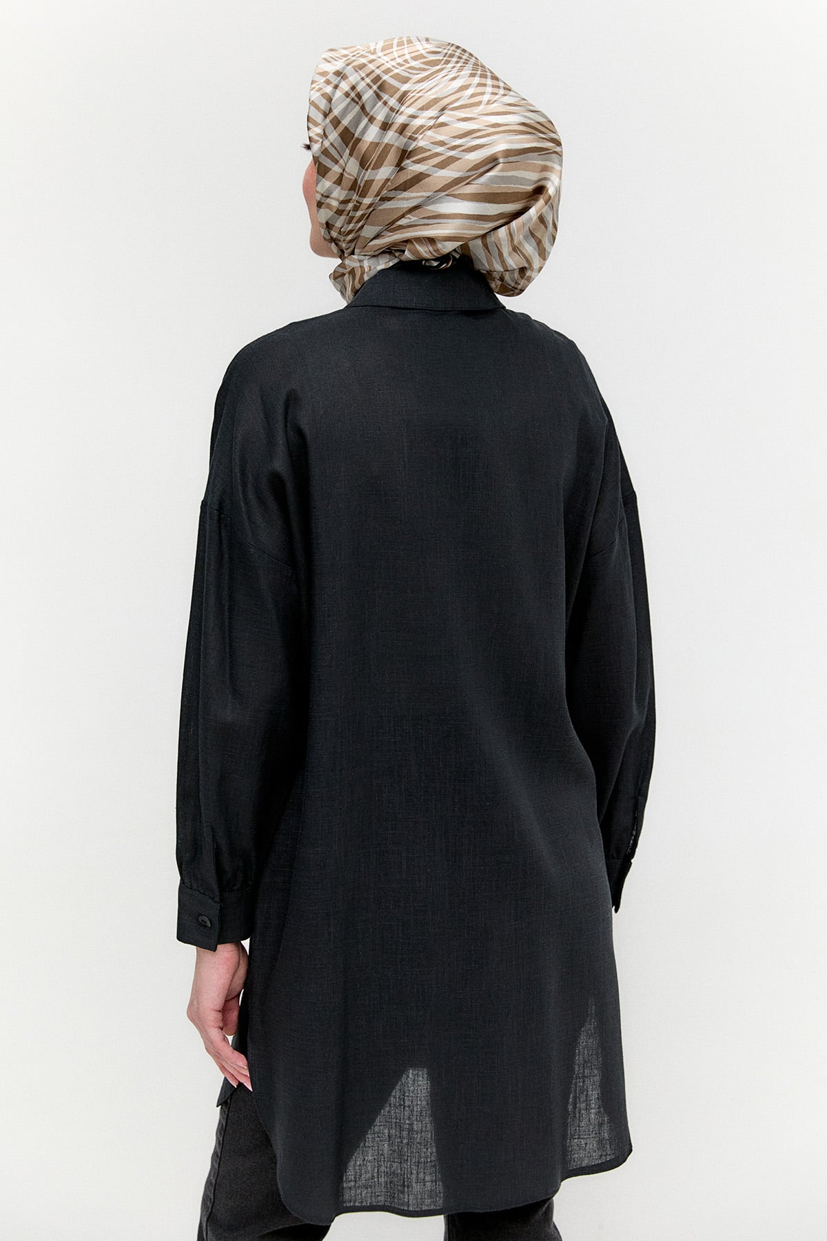 Payet İşlemeli Doğal Kumaş Tunik, Tesettür Giyim