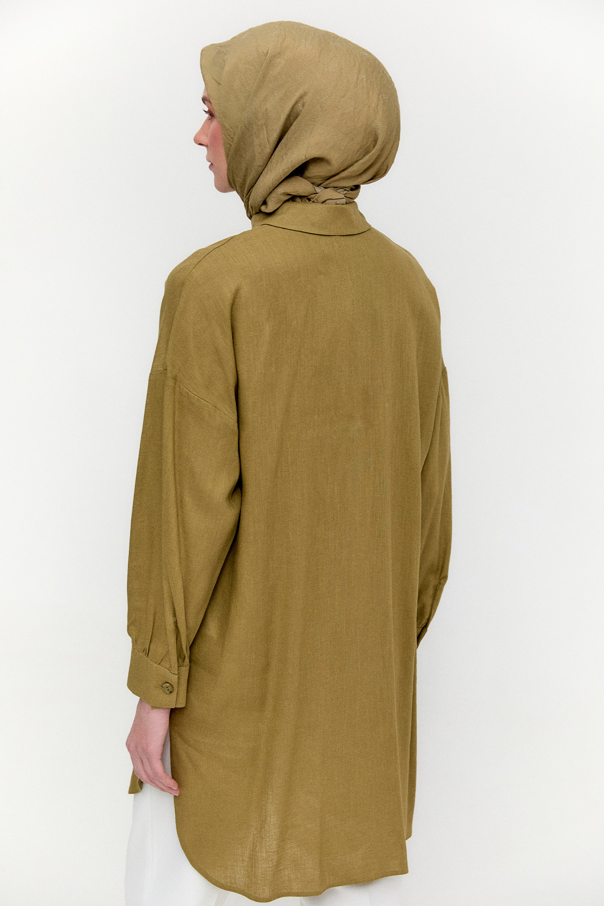 Payet İşlemeli Doğal Kumaş Tunik, Tesettür Giyim