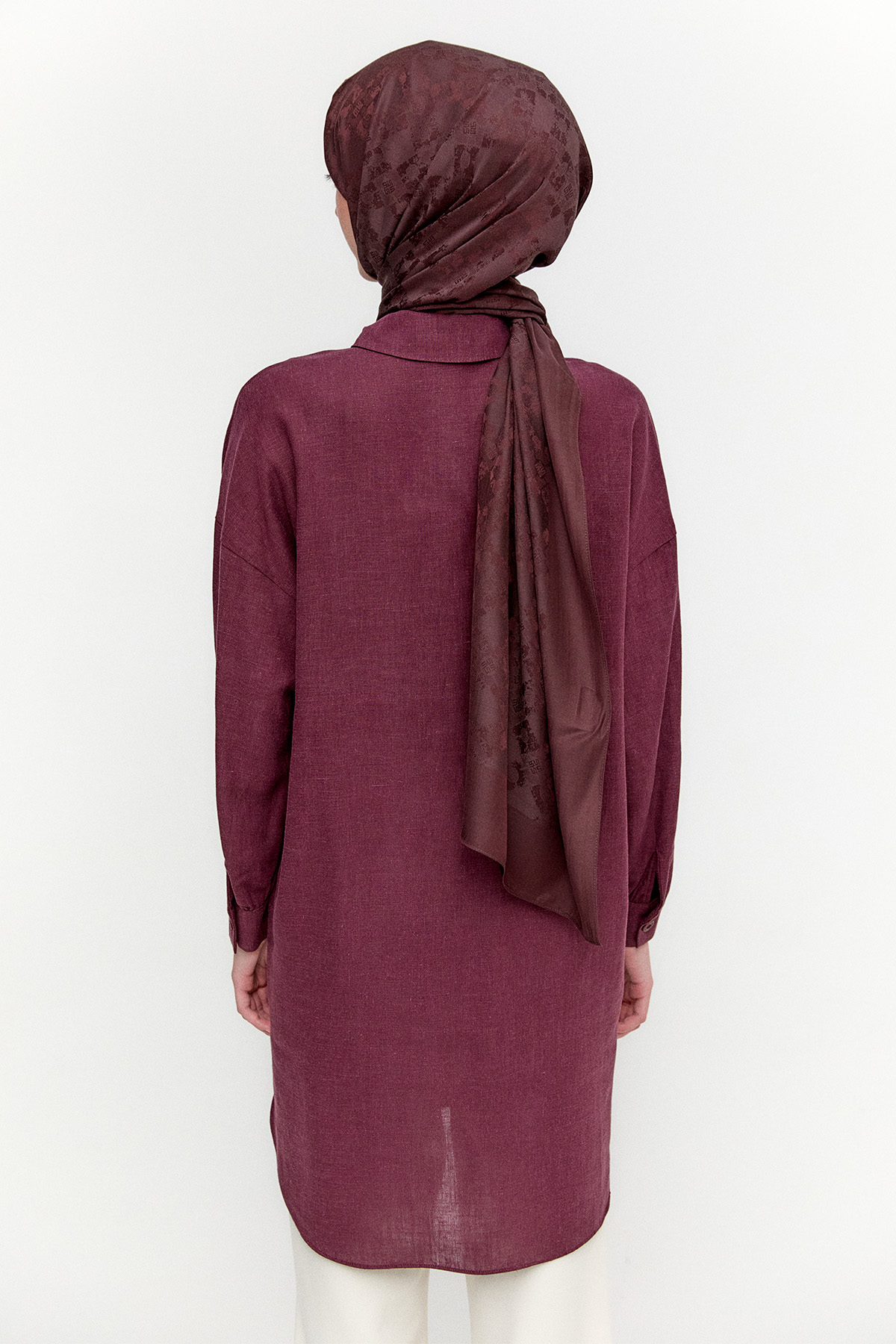 Payet İşlemeli Doğal Kumaş Tunik, Tesettür Giyim