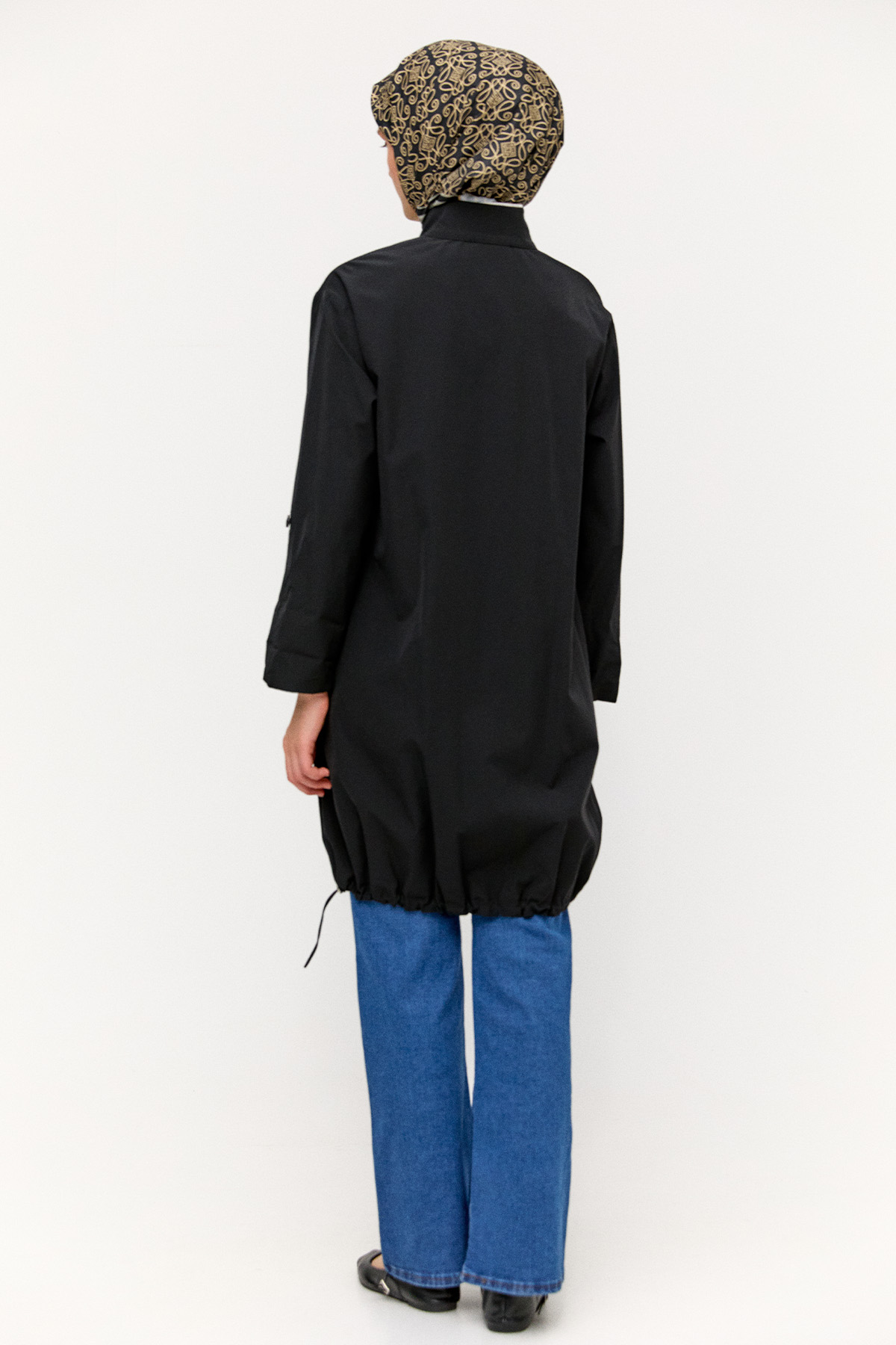 Yüksek Yaka Fileto Cepli Tunik, Tesettür Giyim