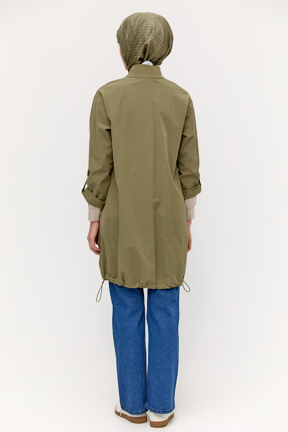 Yüksek Yaka Fileto Cepli Tunik, Tesettür Giyim