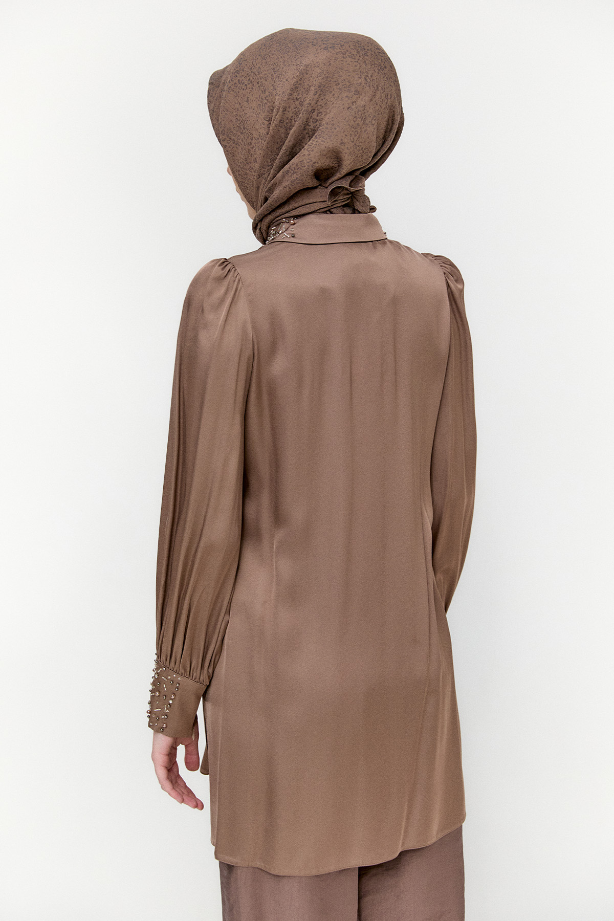 İşlemeli Floş Tunik, Tesettür Giyim