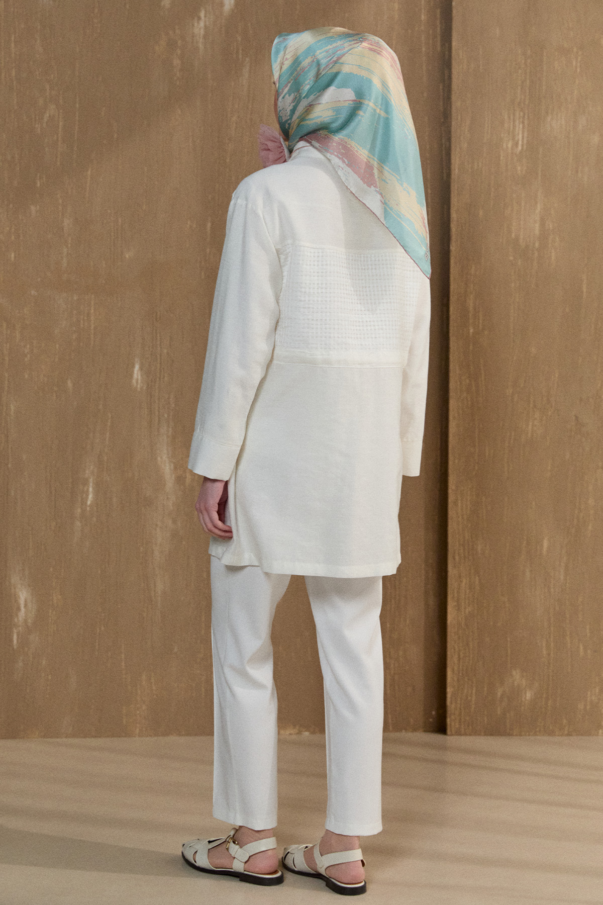 File Detaylı Hakim Yaka Tunik, Tesettür Giyim