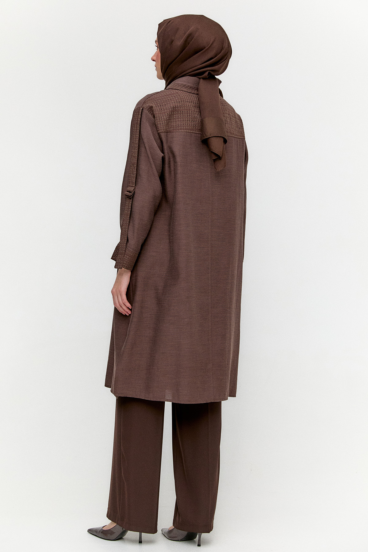 Kargo Cepli File Detaylı Tunik, Tesettür Giyim