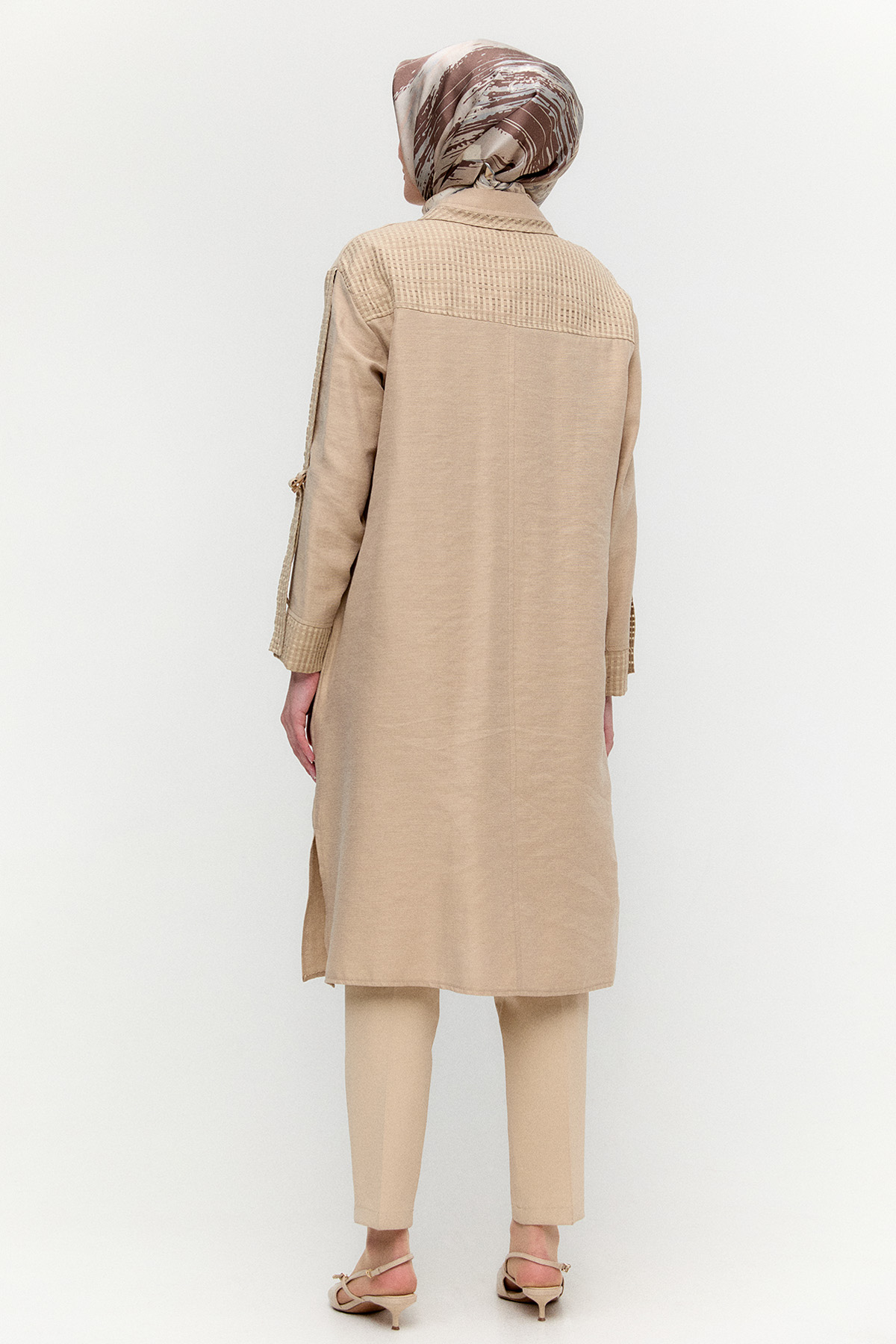 Kargo Cepli File Detaylı Tunik, Tesettür Giyim