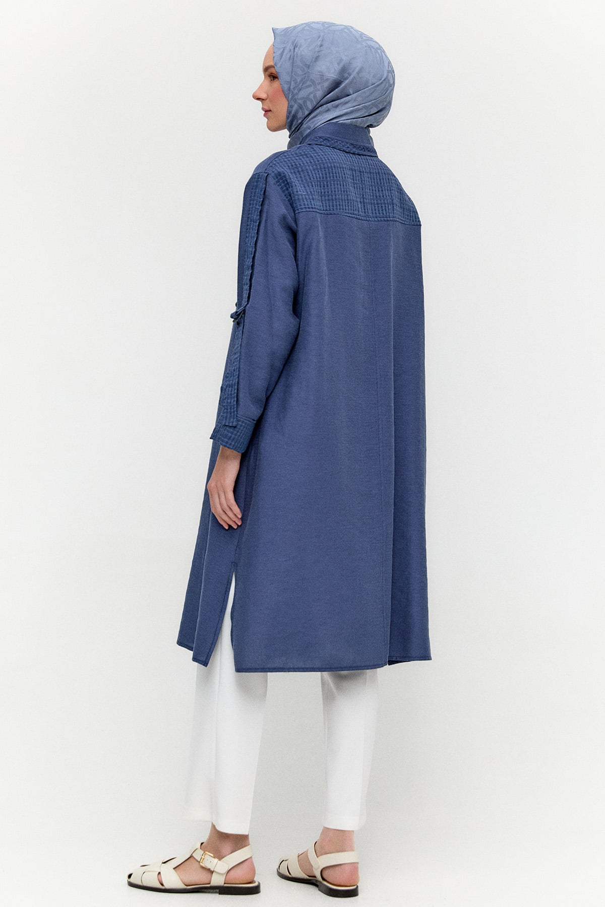 Kargo Cepli File Detaylı Tunik, Tesettür Giyim