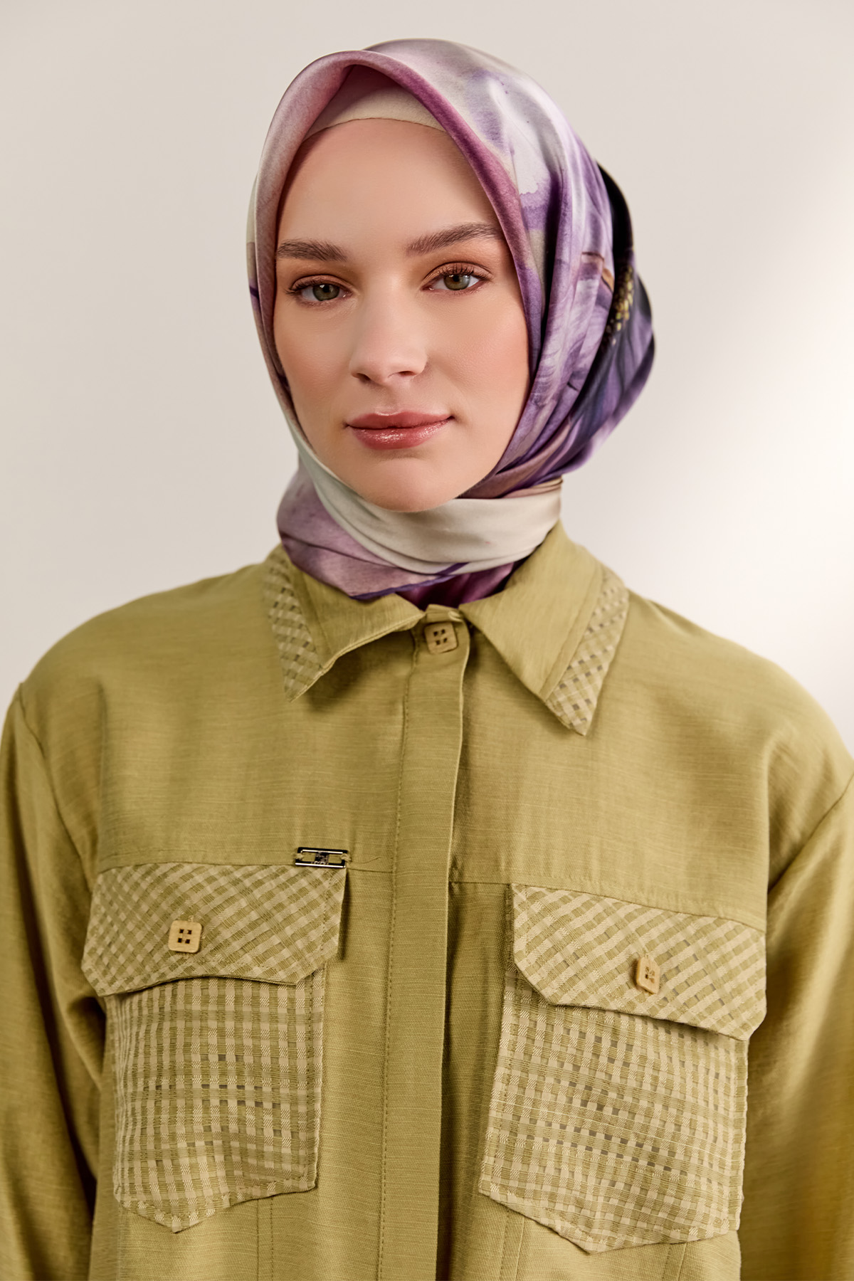 Kargo Cepli File Detaylı Tunik, Tesettür Giyim