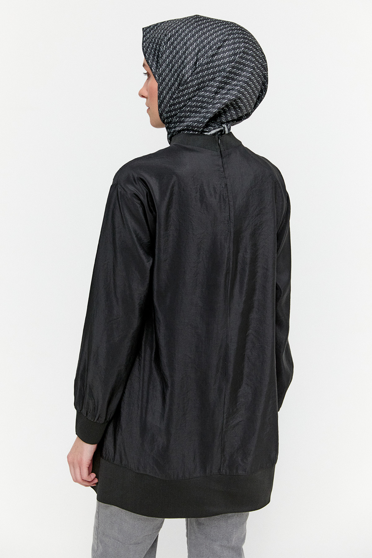 Hotfix Baskılı Paraşüt Tunik, Tesettür Giyim