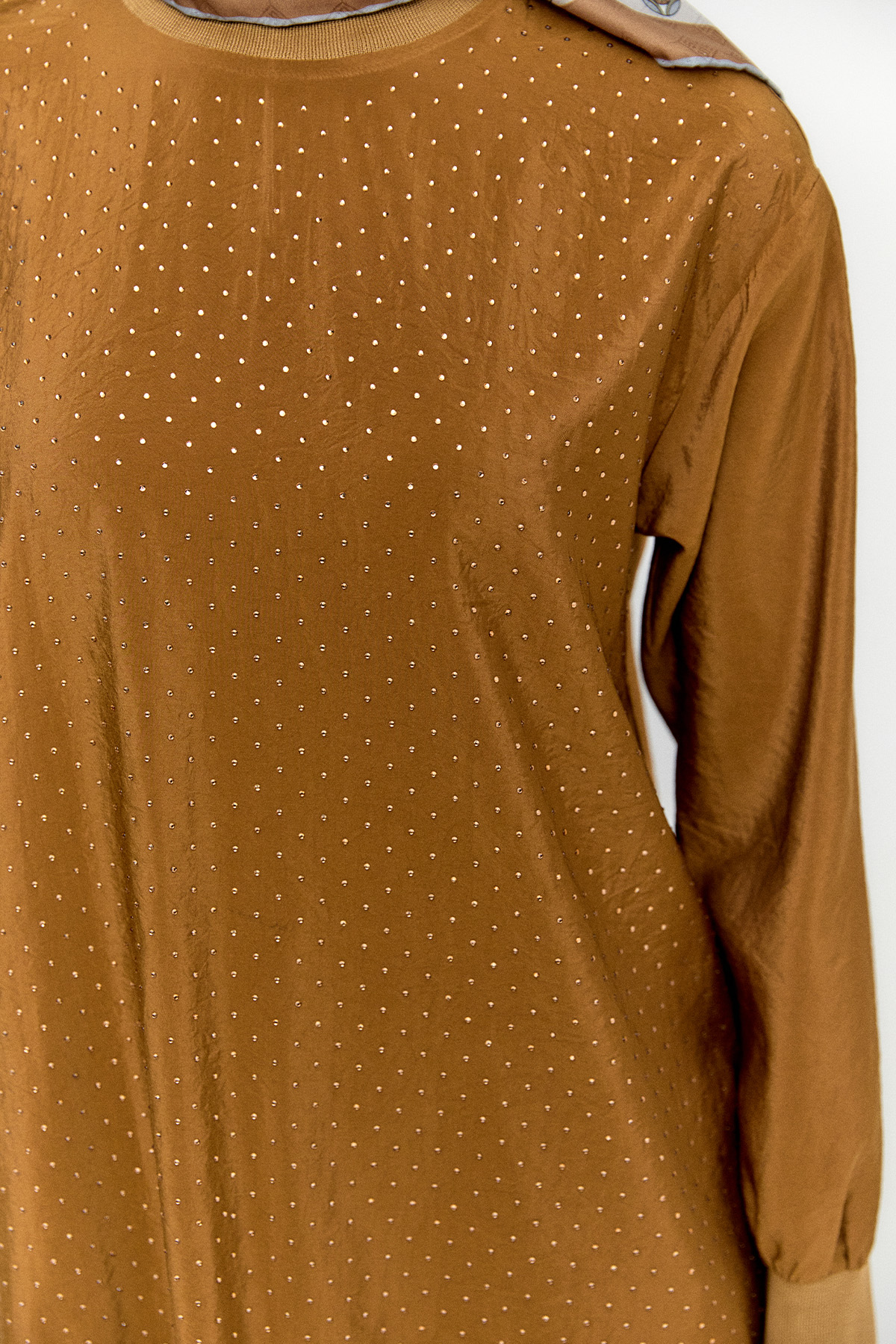 Hotfix Baskılı Paraşüt Tunik, Tesettür Giyim