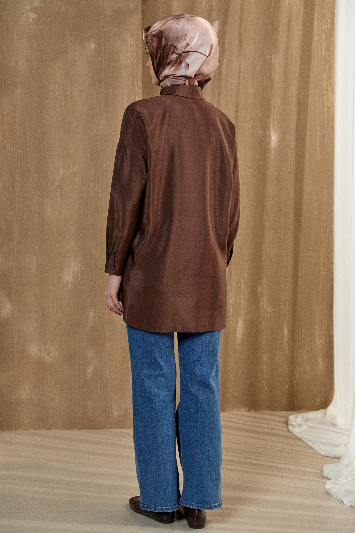 Casual Taşlı Oversize Tunik, Tesettür Giyim