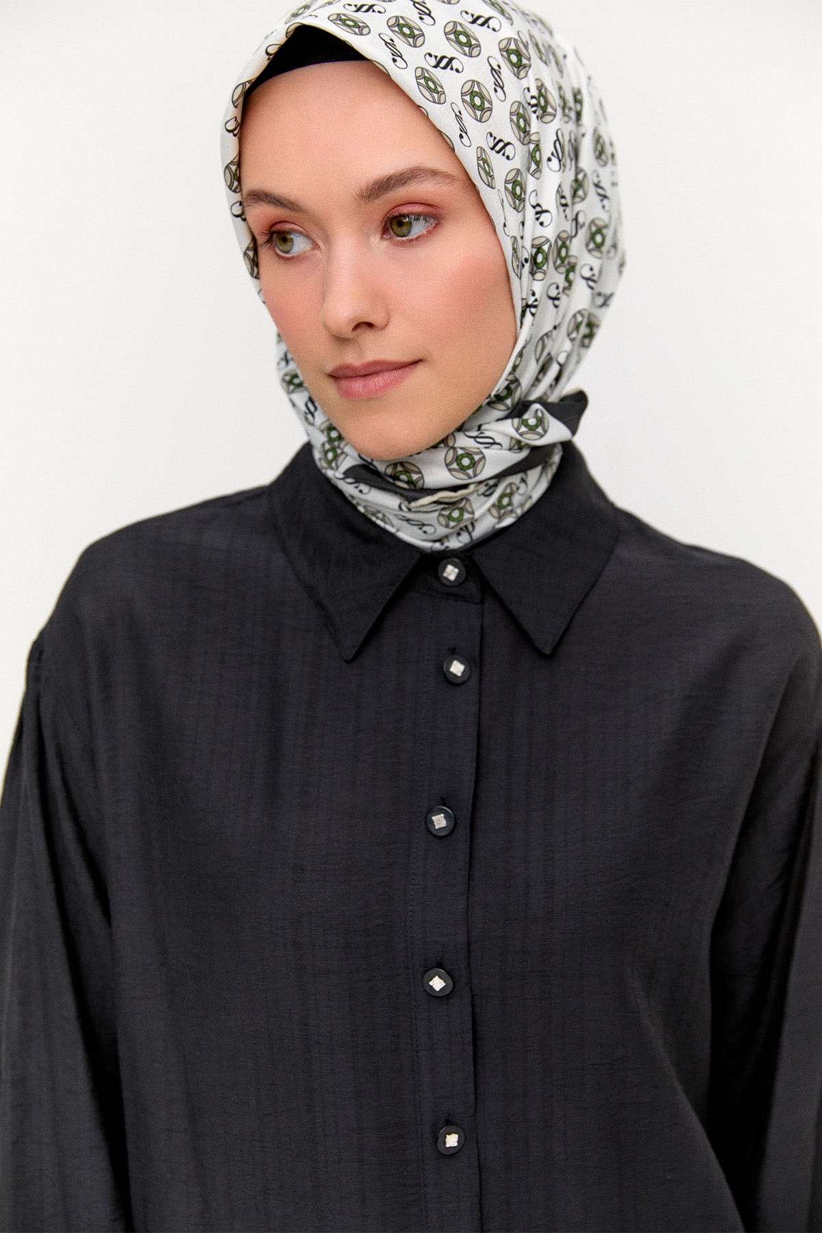 Kuşgözlü Bağlamalı Çizgili Tunik, Tesettür Giyim