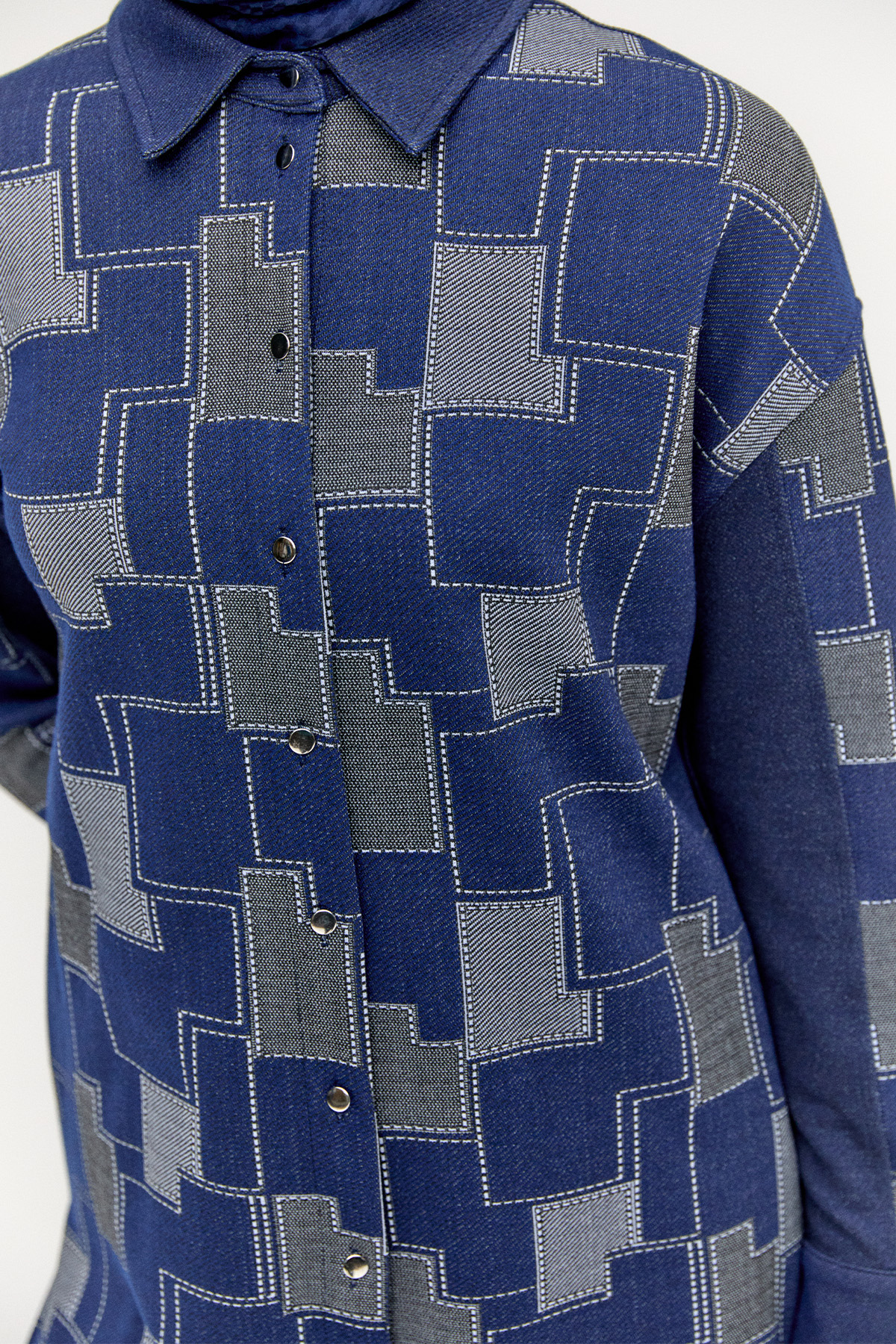 Blok Desenli Tunik, Tesettür Giyim