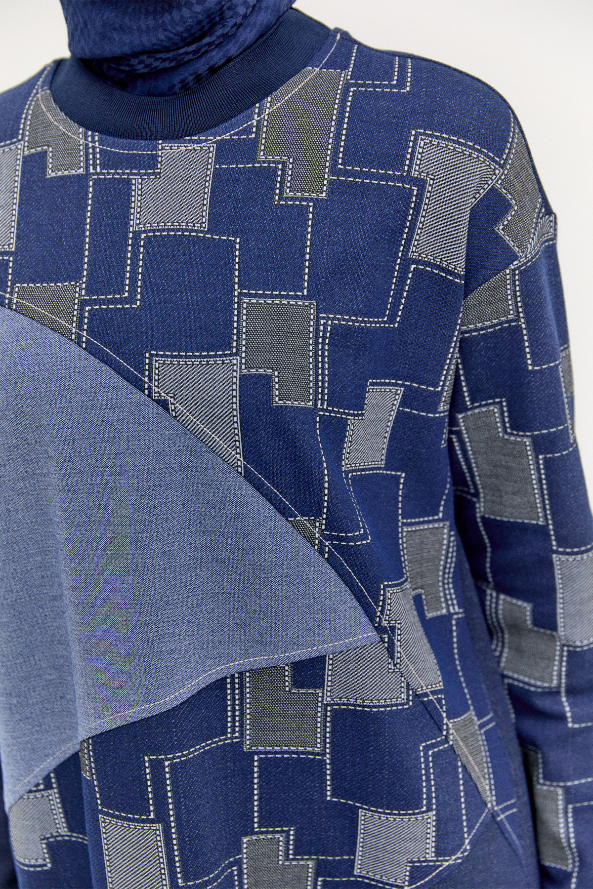 Blok Desenli Spor Tunik, Tesettür Giyim