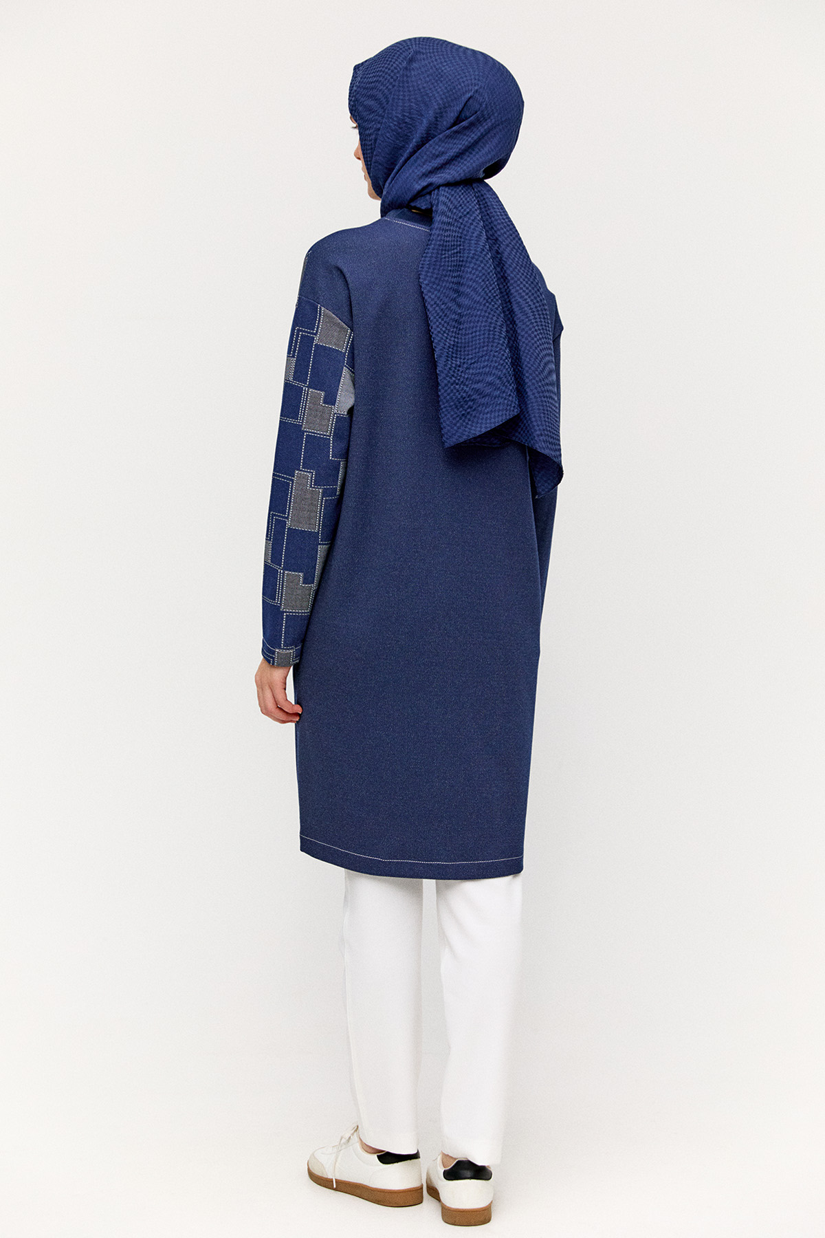 Blok Desenli Spor Tunik, Tesettür Giyim