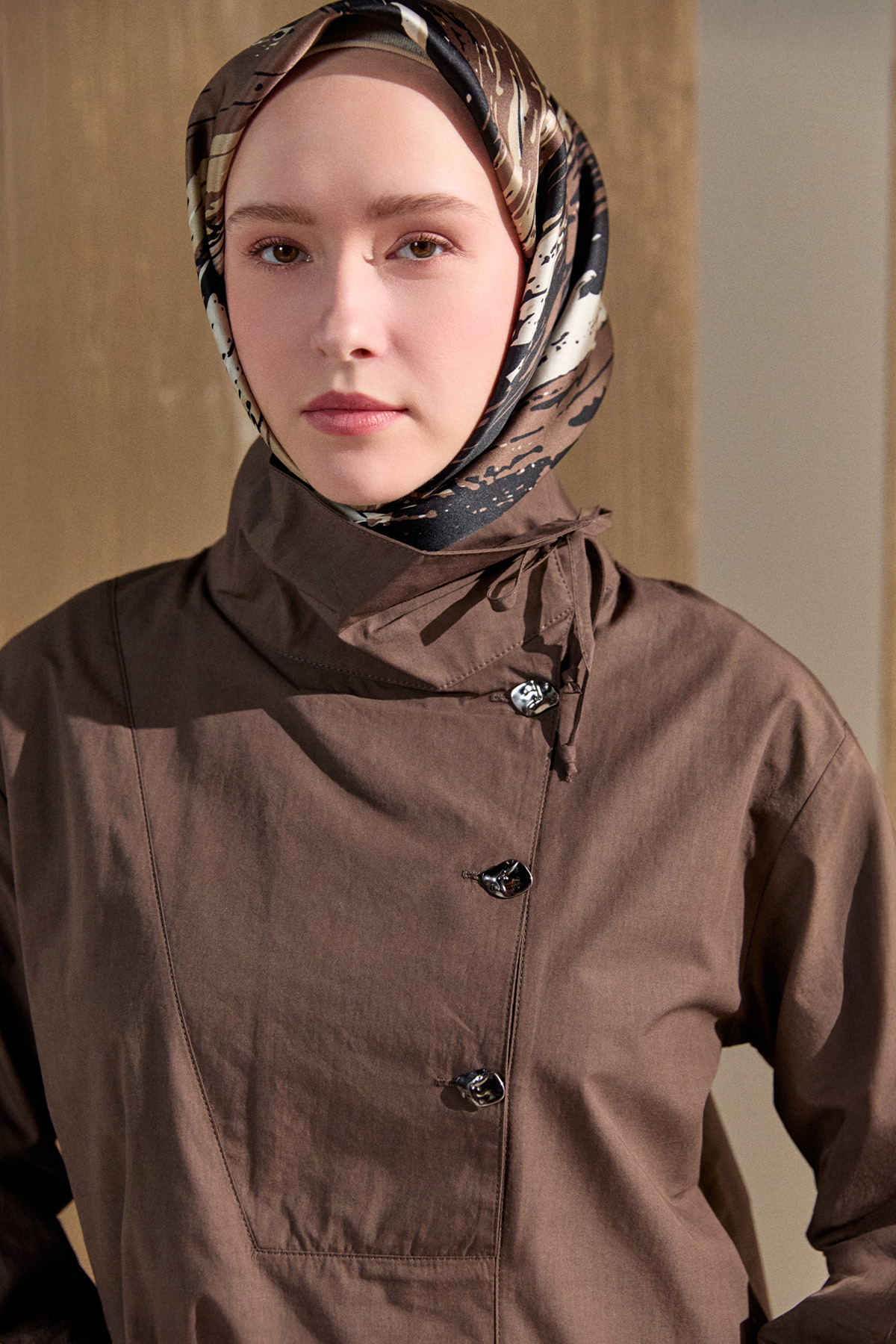 Yüksek Yakalı Pamuk Tunik, Tesettür Giyim