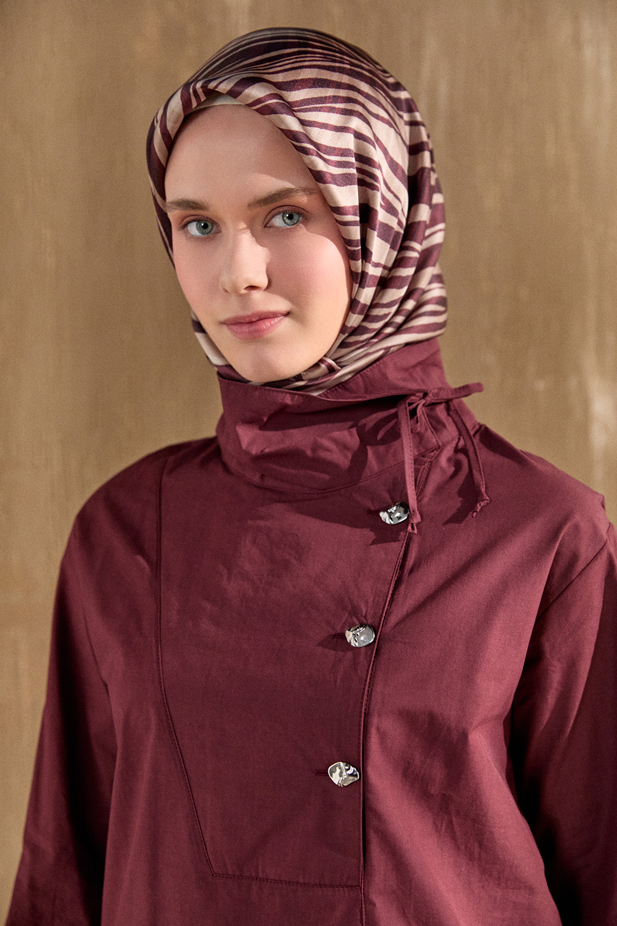 Yüksek Yakalı Pamuk Tunik, Tesettür Giyim