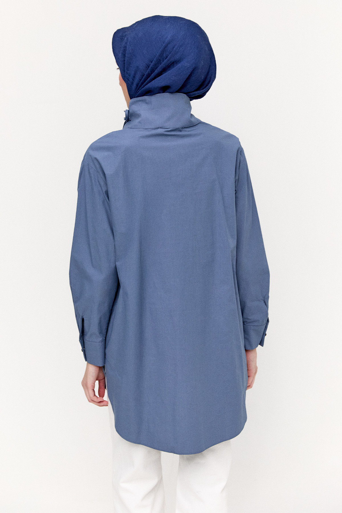 Yüksek Yakalı Pamuk Tunik, Tesettür Giyim