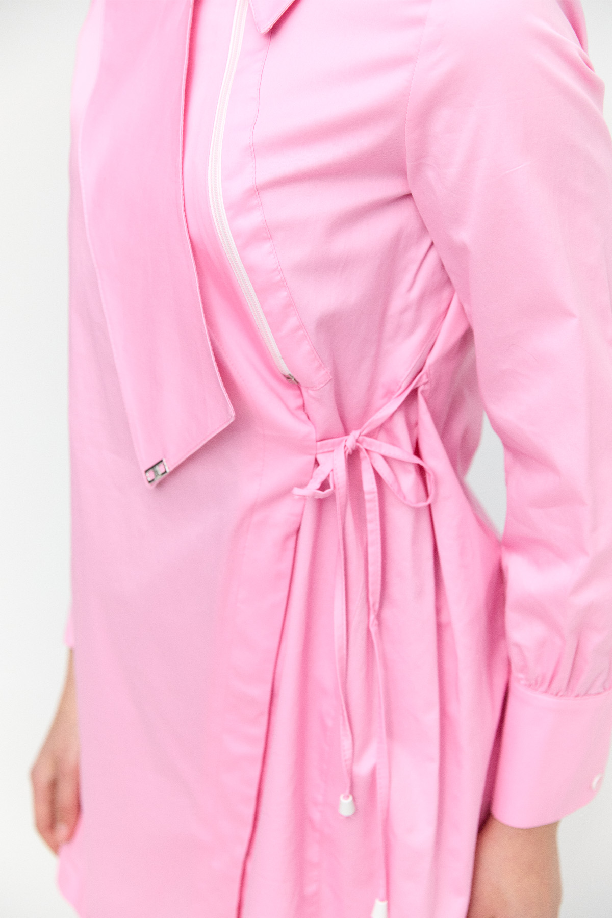 Asimetrik Yakalı Kuşaklı Pamuk Tunik, Tesettür Giyim