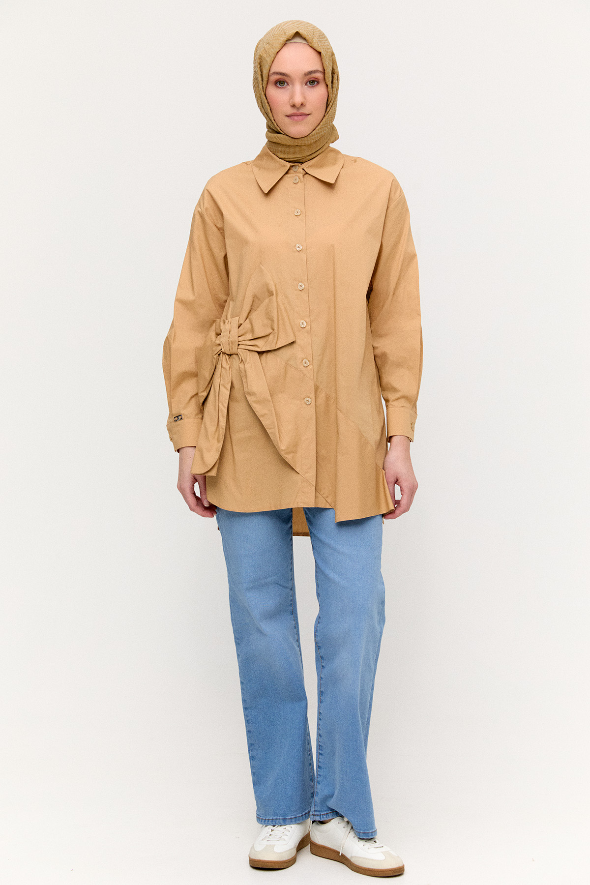 Fiyonklu Pamuk Tunik, Tesettür Giyim