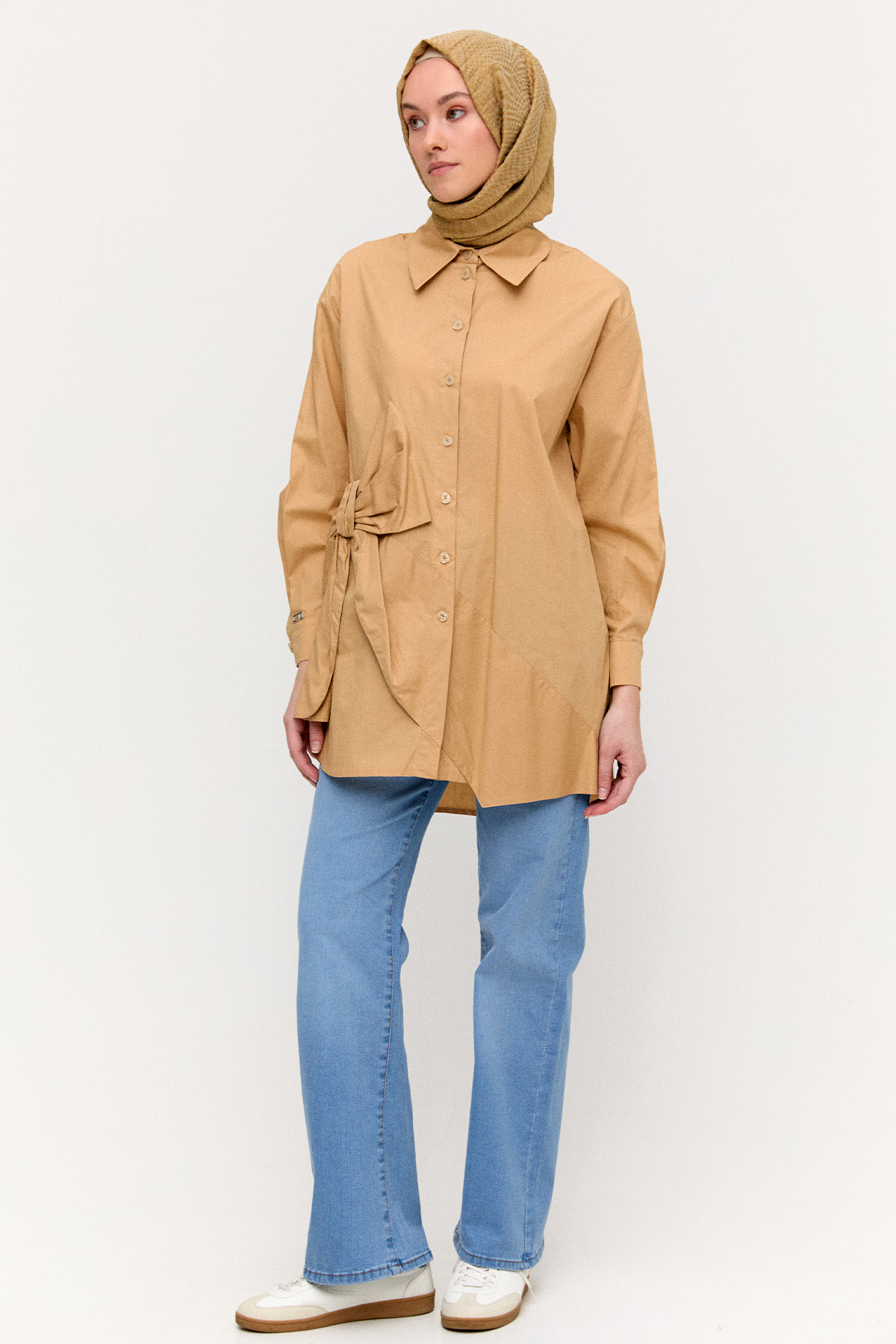 Fiyonklu Pamuk Tunik, Tesettür Giyim