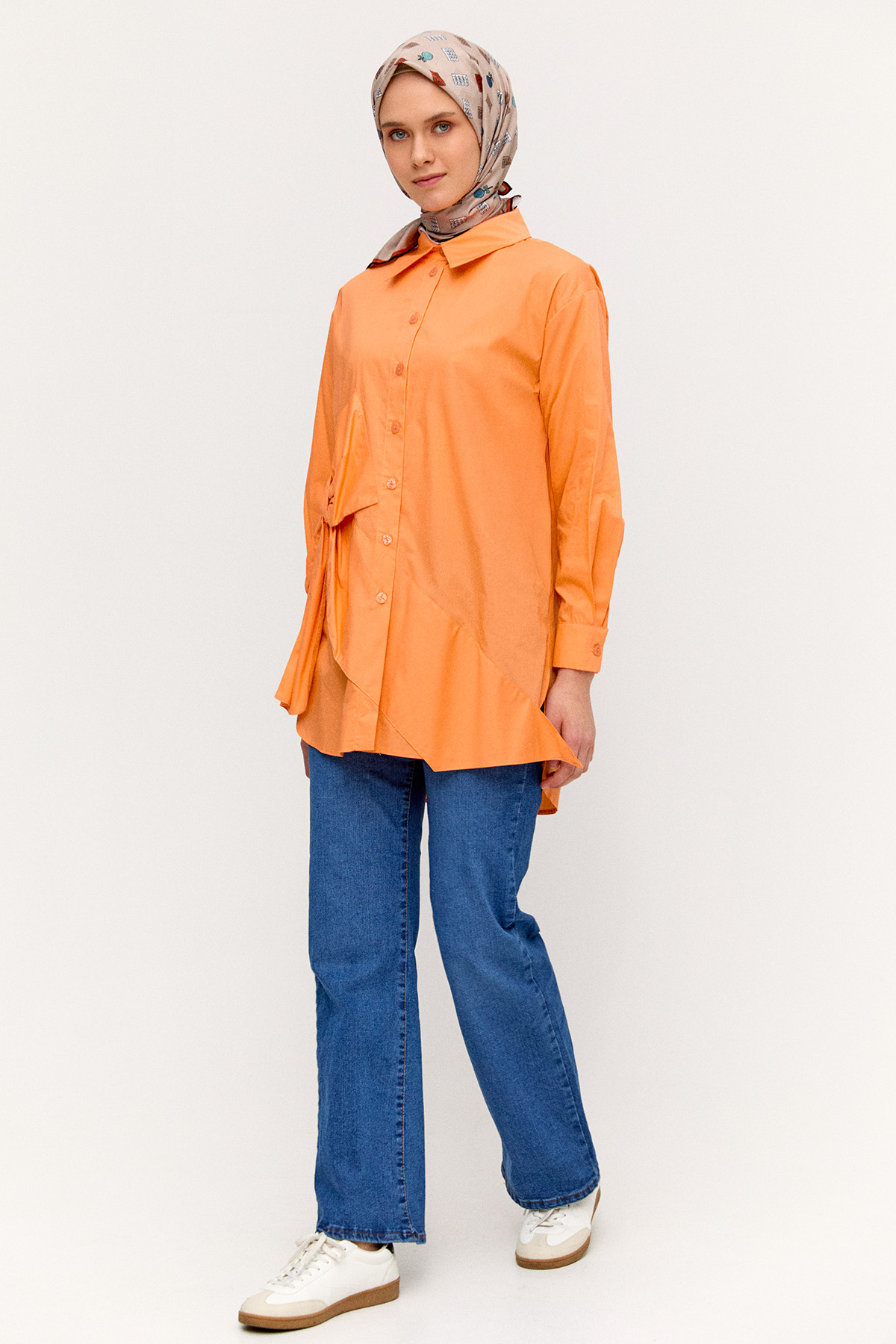 Fiyonklu Pamuk Tunik, Tesettür Giyim